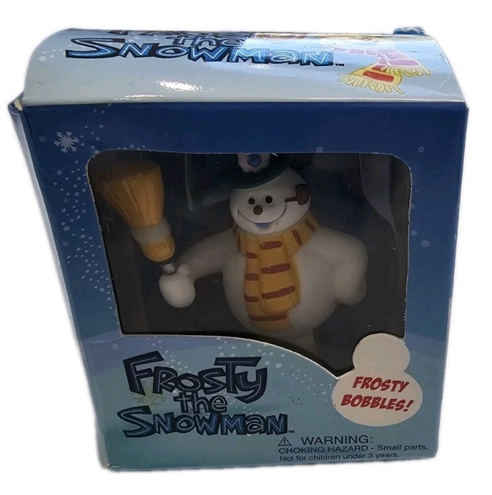 Set Of 2 Frosty the Snowman Mini Bobble 2.5in Running Press 2008 W/ Mini Book